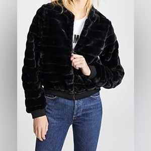 Line+Dot Aspen Faux Fur Black in Jacket Size Medium.  NWT